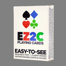 Load image into Gallery viewer, EZ2C (Easy to See) Playing Cards – Readable Font • Classy Design • Distinguishable Suits & Colors