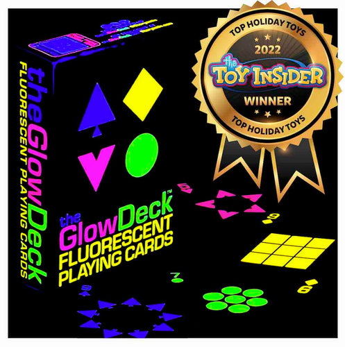 GlowDeckTM Fluorescent Playing Cards -🏆🏆 Top Holiday Toy by Toy Insider🏆🏆