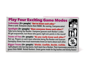 The Rank Game - AFTER DARK Edition (ages 18+)