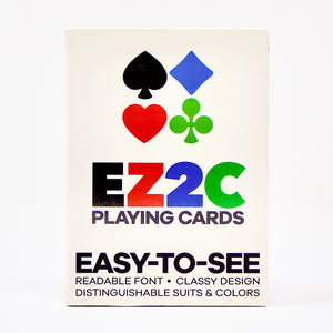 EZ2C (Easy to See) Playing Cards – Readable Font • Classy Design • Distinguishable Suits & Colors